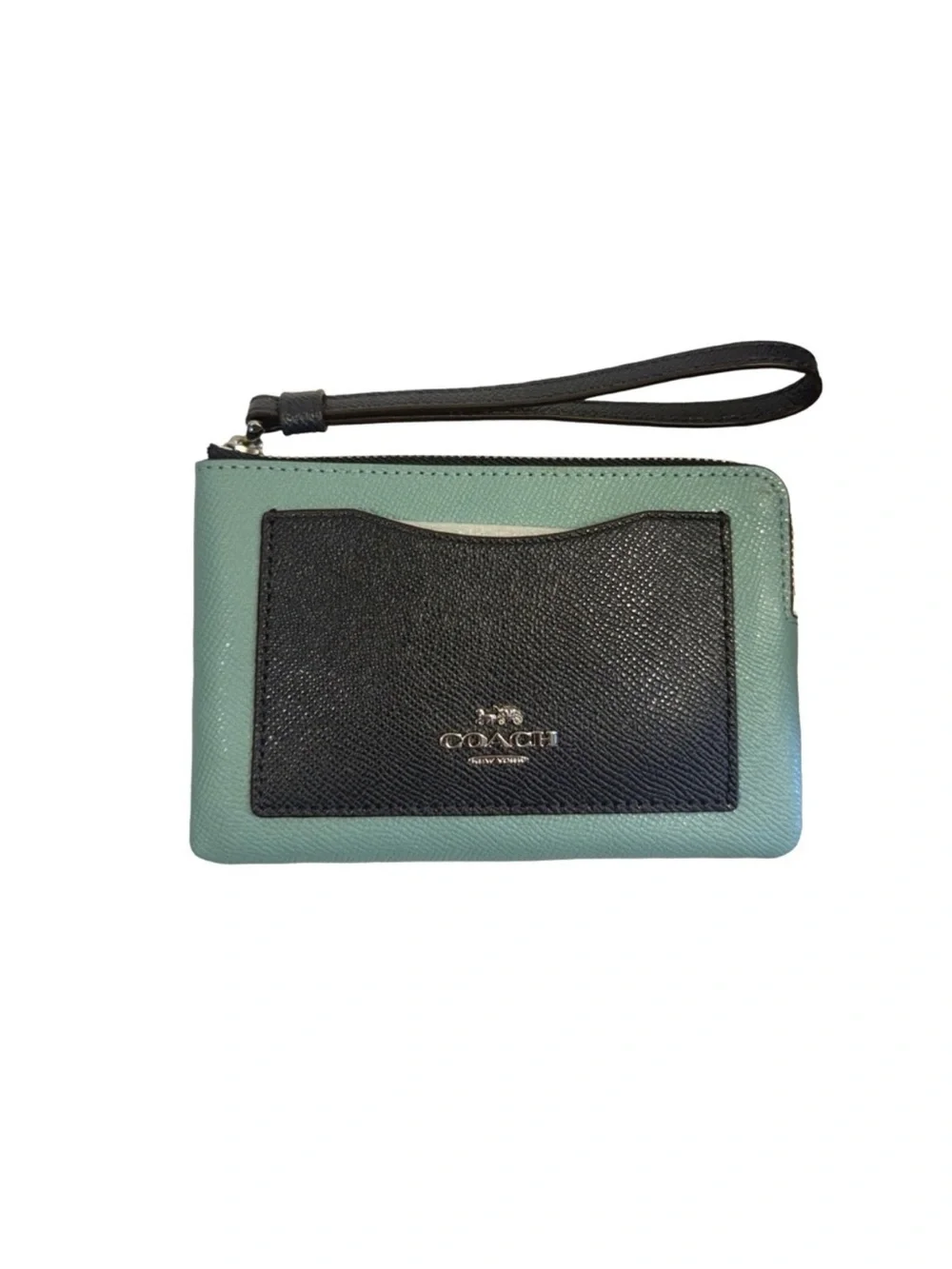 Coach Corner Zip Color Block Wristlet